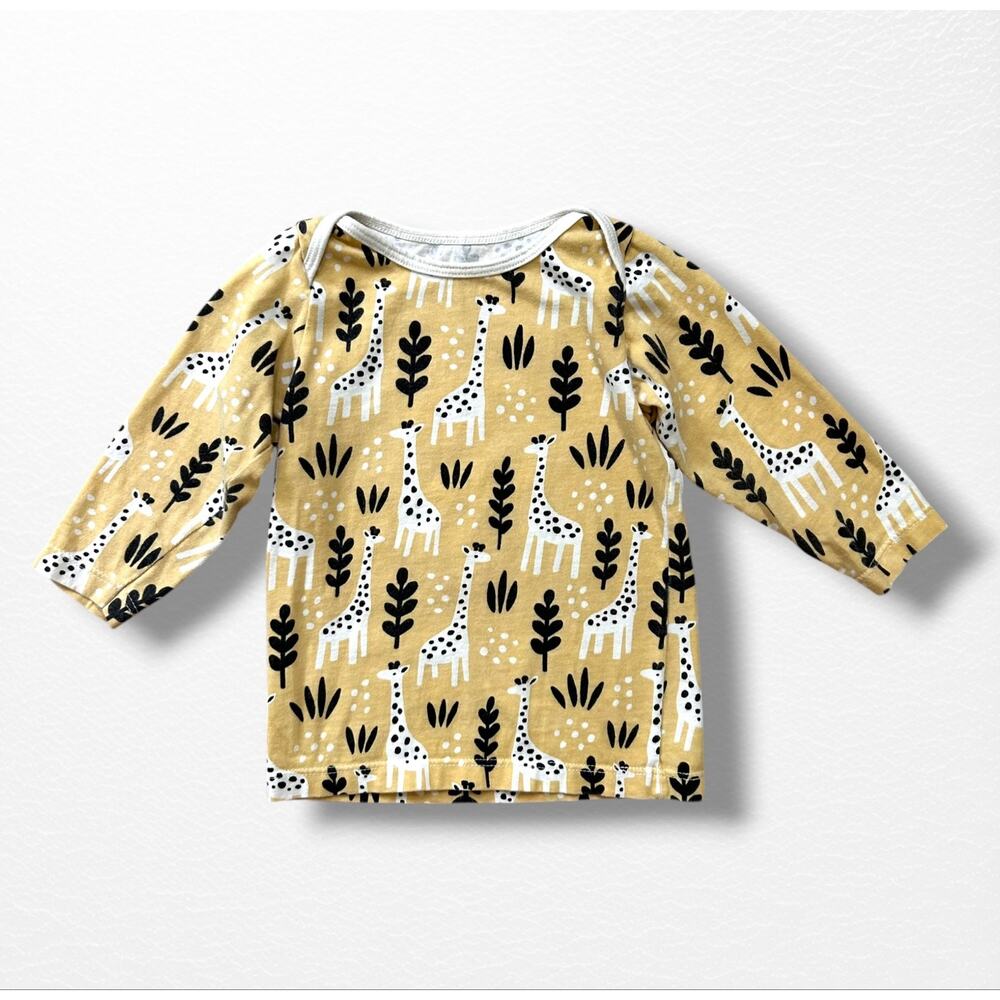 Winter Water Factory Organic Giraffes Lap-Neck Tee, 12 Months - Picture 4 of 4